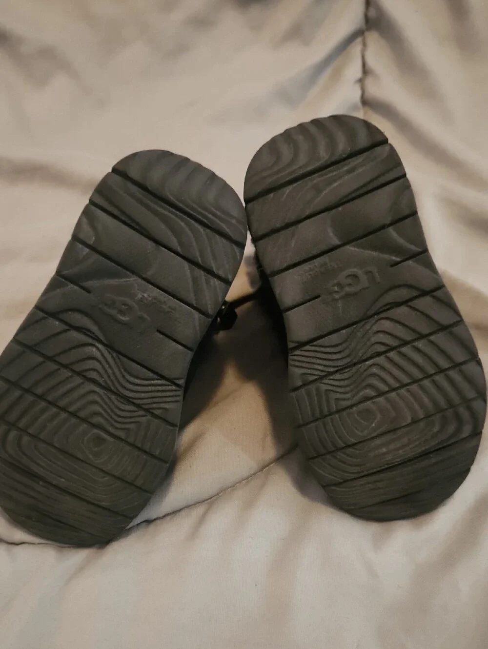 UGG Black Kids Faux-Fur Boots